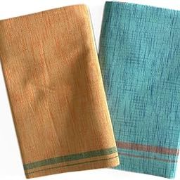 Colour Printed Lungi - Pure Cotton|Unstitched Casual Wear for boys|Free Size| South Indian vesti for men 2.5m|skin friendly|pack of 2 – vibrant colours-40