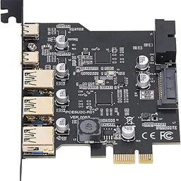 GOWENIC PCIe to USB 3.2 Card, with 3 USB A Ports and 2 USB C Ports, 20 Gbps Bandwidth Internal PCI E Express Expansion Card for Desktop PC for Windows, Linux, for OS X-17