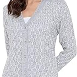 Acrylic Blend Stardust Women Full Sleeve Front Open Sweater-image-7