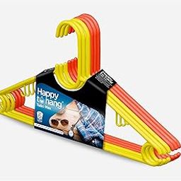Happy To Hang Tubo Max 6 Piece Polypropylene Hanger, Yellow and Red-10