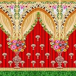 Backdropon Decorative Flower Background Backdrop Curtain for Decoration Backdrop Cloth for Traditional/Background Curtain Cloth for Pooja/Festival Size 5 Feet Height and 8 Feet Width (5 * 8)-image-3