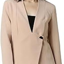 Women's Blazer (AHBZWRGFU09667_Beige-picture-14