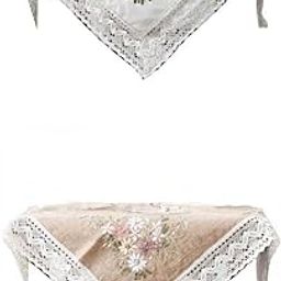 HEAVENGLOW Printed Stamped Stitch Tablecloth Kit for Embroidery White(2)-image-61
