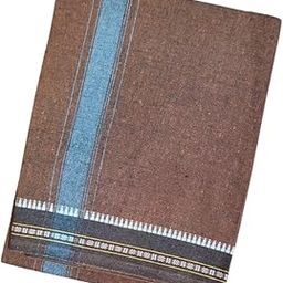 Men's Soft-Finish Cotton Khavy Dhoti with Traditional Border – 2 Meter-image-37