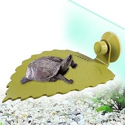 JAINSONS PET PRODUCTS Leaf-Shaped Turtle Basking Platform With Suction Cups for Reptiles in Aquariums, Dock Leaf Patio Perfect Spot to Relax and Explore (Small)-picture-1