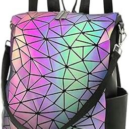 Geometric Backpack Bag || Luminous Holographic Color Changes Flash Reflective Crossbody Bag || Shoulder Bag for Children, Teenagers, Women and Men-image-56