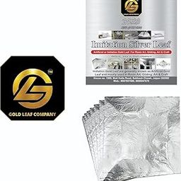 SGLS Italian Silver Leaf FOILS Paper Sheets (6×6 INCHES) for Gilding, Resin, Painting Art, Crafting, Drawing, Mysore Painting, Home Decoration, Art and Crafts DIYs, Slime ETC (25 pcs)-23