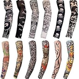 6PCS Tattoo Sleeves, Arm Tattoos Sleeve For Men & Women -Fake Temporary Kids Hand Cover -Tatoo Arms Sun UV Cool Protection -Unisex Stretchable Cosplay Accessories - Running, Cycling, Color Randomly-image-73