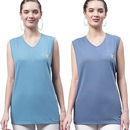 Regular Fit Cotton Solid Gym Vest for Women (Pack of 2)-V_SL_ANT_BLK_002-P-image-84