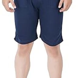 Comfortable Casual Sleep Wear Shorts for Men GPK Collections Dark Blue Colour with Front Pockets-image-39