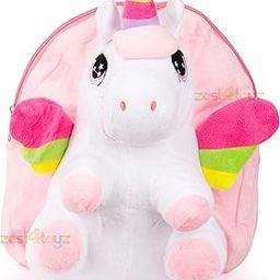 Zest 4 Toyz School Bag for Kids Cute Unicorn Design Plush Bag Mini Travel Bag for Baby Girls & Boys-4
