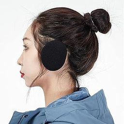LOOM TREE 1Pair Ear Warmer Women Men Earmuffs Outdoor Portable Soft Bandless Ear Muffs Black-65