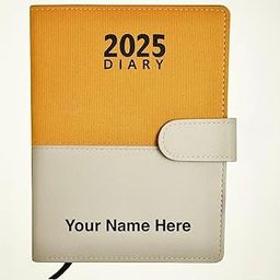 FLYSPACE 2025 Customized Daily Planner with Financial Tracker, Personalised Diary, Calendar Maps, Two-Tone Leather Cover-21