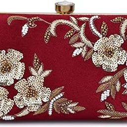 Flower Embroidered Women's Clutch-image-11