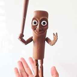 BHISRA FAB Tung Tung Tung Sahur Action Figure | 6-Inch Meme Toy | Italian Brainrot Collectible | 3D Printed Articulated Model with Bat | Funny Viral Figurine Gift | Brown (Pack of 1)-image-10