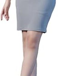 Women Wine Polyester Lycra High Waist Mini Pencil Skirt-image-21