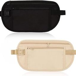 Travel Money Belt Hidden Wallet Passport Waist Bag with Adjustable Elastic Strap for Security Pouch Cash Convenient and Practical,(2psc)-image-99