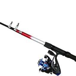 Telescopic Heavyweight Sensitive Fishing Rod - Tournament Quality Spinning Rod | Set With Reel 210Cm-29