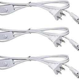 (3-Pack) T5 T8 LED Tube Power Extension Cable with On/Off Switch,LED T5/T8 Light Tube Integrated LED Light Fixture Extension Cable Wire (6FT/1.8M)-image-54