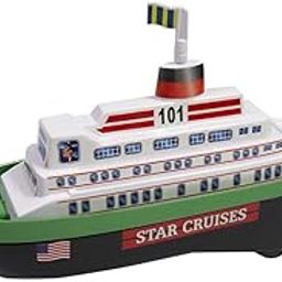 Purna Crafts Plastic Pull Back Star Cruises Boat Ship Miniature Scaled Models Toys for Kids (Color May Vary)-image-81