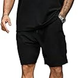 Men’s Oversized Co-ord Set Trending casual wear/Comfortable Lounge wear set with oversized T-shirt and Shorts-image-75