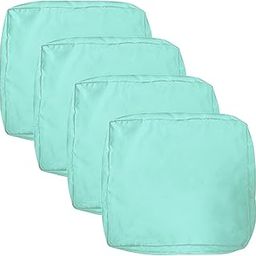 VAKADO Outdoor Patio Furniture Chair Cushion Replacement Covers Set of 4 Waterproof Decorative Cushion Cases Decor for Bench Garden Porch Couch Tent(Aqua, 22"X20"X4")-image-63