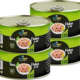 Octoking Canned Tuna Flakes in Oil 185gm (Pack of 4)-image-15