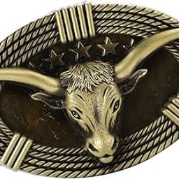 3D Cow Head Retro Belt Buckle Metal Western Cowboy Jewelry Horse Bronze | Belt Buckles-image-31