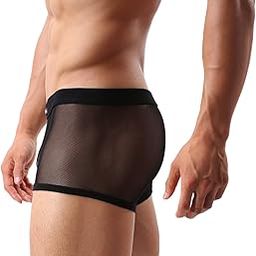 Men's Underwear Sexy Mesh Breathable Boxer Briefs Low Waist Cool Boxer Pack Set-image-16