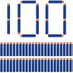 VGRASSP Soft Foam Suction Bullets Darts for Toys Guns -Sticky Safe Bullets Compatible with Nerf N-Strike and Blaze Storm Guns (Pack of 100 Bullets) - Color As Per Stock,Blue-0