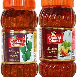 Chokhi Dhani Mango Pickle 500g and Mixed Pickle 500g-image-92
