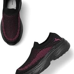 Women Lightweight Smart Casual Active Wear Slip-On Sneakers Athleisure Shoes-19
