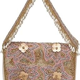Women's Multicolor Hand Embroidery Box Clutch Purse Bag with detachable Sling (Box114)-image-16