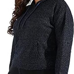Women's Cotton Regular Fit Sweatshirt with Hoodie for Casual Wear | Structured Sweatshirt Crafted with Comfort Fit and High Performance for Everyday Wear-image-70