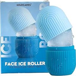 MildCares Ice Roller for Face, Neck, Eyes & Body (Blue) | Ice Cube Roller for Glowing, Brightening Skin & Puffy Eyes | Reusable Silicone Skincare Tool | Cooling Face Ice Roller for Men & Women-11