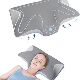 HealthSense Luxury Cervical Pillow for Neck and Shoulder Pain Relief | Orthopedic Memory Foam Pillows | Cool & Breathable Fabric, 2 Heights & Armrest Design - CP40-13