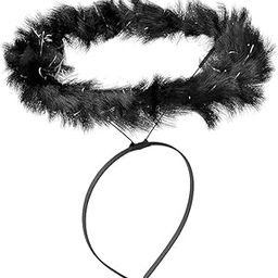 PartyToko Black Angel Halo Headband Dress up costumes headwear for Halloween Christmas Festival Cosplay Performances Angel Devil Outfit Black Angel Halo pack of 1pc-13