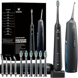 HUACO CARE Adult Water Dental Flosser Teeth Picks-Sonic Electric Toothbrush, 1 Piece,Black-image-55