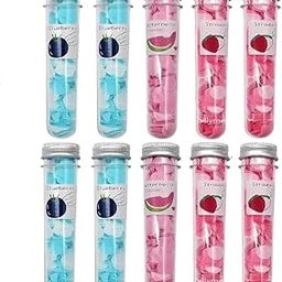 Wilinty Paper Soap Tubes Pack of 5 Assorted Colours | Disposable Pocket Soap Strips for Travel, Camping, Office & Outdoor Use | Portable Paper Soap Sheets in Test Tube Container | Fruit Designs (10)-image-16