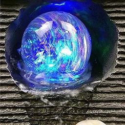 Balaji Arts Indoor Water Fountain Spinning Crystal Glass Ball for Home Decoration, (Size - 2 inches) (Pack of 1) (Crystal, Clear)-10
