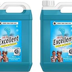 HR-33 EXCELLENT Easy Wash Liquid Detergent | No Chemical Formula-Retains Clothes Brightness & Shine (5+5Leter)-image-21