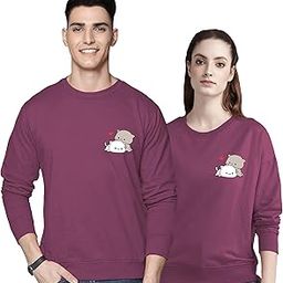 Couple T-Shirts Cotton | Oversized Sweatshirts for Men Women Love (Set of 2 | Regular Fit | OSFS CT7)-image-78