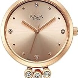 Titan Raga Showstopper Quartz Analog Rose Gold Dial Metal Strap Watch for Women-NS95262WM01/NT95262WM01-image-46