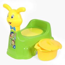 Nabhya Plastic Rabbit Baby Potty Training Seat- Chair For Kids- Infant Potty Toilet Chair With Removable Tray & Closing Lid (Green)-image-7