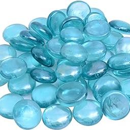 Leafy Tales Glass Pebbles Ocean Blue Color for Home and Garden Decoration, Art and Craft, Aquarium Vase Filler (500 GMS)-image-12