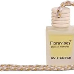 Floravibes Flora Blossom Car Air Freshener | Long Lasting Fragrance with Natural Essential Oils | Hanging Glass Bottle Car Perfume & Aroma Diffuser for Vehicle, SUV and Home, 10 ml Each (Pack of 1)-image-29