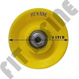 Fit n Fine Gym Exercise Machine Attachments Gym Pulley 4-inch with Inbuilt Bush and Bearing (Yellow)-16