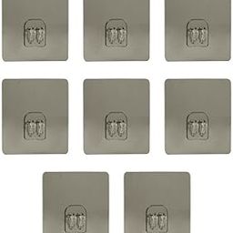 Sellzie Self Adhesive PVC Wall Bolt Screw Sticker Hook | Strong Adhesive & Transparent Nail Free Seamless for Wall Hanging Without Drill (Pack of 10) (V Shape)-19