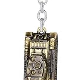 Relicon Game Tank | Gamer (R-1) Gold Metal Keychain for Car Bike Men Women Keyring-image-5