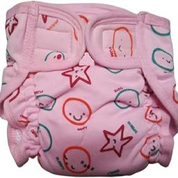 Gilli Shopee Baby Cotton Padded Nappies, Nappy, Langot Washable Reusable Cotton Diaper Nappy, Cloth Diaper Nappies Nappy with Insert 3 Pads (Pink, 6-12 Months)-0